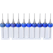 PCB Drill Bits 0.5mm Tungsten Carbide Rotary Tool Jewelry CNC Engraving Print Circuit Board Micro Drill Bits 1/8 Inch Shank 1 Set (10 Pcs)