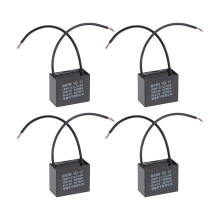 Ceiling Fan Capacitor CBB61 2.7uF 450V AC 2 Wires Metalized Polypropylene Film Capacitors 38x16x30mm for Water Pump Motor Generator, Pack of 4