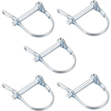 Shaft Locking Pin w Ear - 6mm x 40mm Coupler Pin for Farm Trailers Wagons Lawn Garden in Arch Round 5Pcs