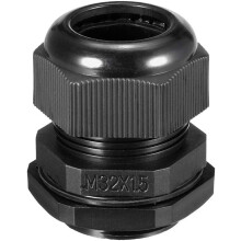 M32 Cable Gland Waterproof Plastic Joint Adjustable Locknut Black for 16mm-21mm Dia Cable Wire