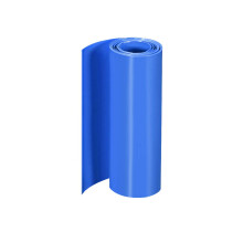 PVC Heat Shrink Tube 150mm Flat Width Wrap for Dual Layer 2 Meter Blue