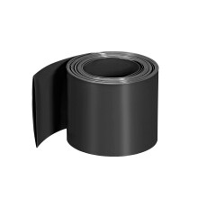 PVC Heat Shrink Tubing 60mm Flat Width Pre Cut Heat Shrink Wrap Tube for Three 18650 2m Length Black