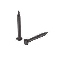 Hardware Nails Carbon Steel Point Tip Wall Cement Nail 20mm(0.8") 2mm Rod Dia Black 500pcs
