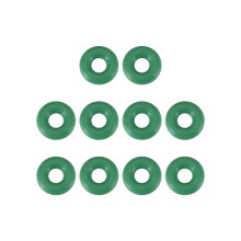 Fluorine Rubber O-Rings, 6mm OD 2mm ID 2mm Width FKM Seal Gasket for Machinery Plumbing, Green, Pack of 10