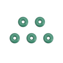 Fluorine Rubber O-Rings, 5mm OD 1.2mm ID 1.9mm Width FKM Seal Gasket for Machinery Plumbing, Green, Pack of 5