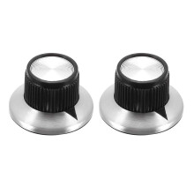 2Pcs Speaker Control Knob Power Amplifier Knob 24x14mm Arrow Indication Knob Cap for 6mm Dia. Shaft Potentiometer