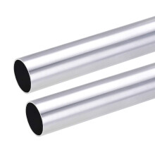 6063 Aluminum Round Tube, 28mm OD 26mm Inner Dia 300mm Length Seamless Straight Tubing 2 Pcs