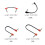Guitar Effect Cable Profession Right Angle Effect Cables for Guitar Bass Pedals 10cm Black 4