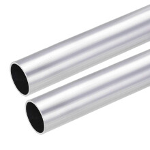 6063 Aluminum Round Tube, 30mm OD 27mm Inner Dia 300mm Length Seamless Straight Tubing 2 Pcs