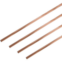 Copper Round Tube, 7mm OD 0.2mm Wall Thickness 300mm Length Straight Pipe Tubing 4 Pcs