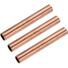 Copper Round Tube, 14mm OD 1mm Wall Thickness 100mm Length Straight Pipe Tubing 3 Pcs