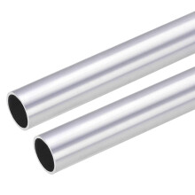 6063 Aluminum Round Tube, 22mm OD 19mm Inner Dia 300mm Length Seamless Straight Tubing 2 Pcs