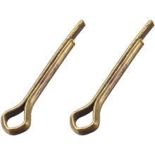 Split Cotter Pin - 2.5mm x 16mm (3/32 inch x 5/8 inch) Solid Brass 2-Prongs Gold Tone Fastener Clip Key 2Pcs
