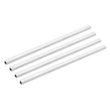 6063 Aluminum Square Tube, 10mmx10mmx1mm Wall Thickness 300mm Length Seamless Straight Pipe Tubing 4 Pcs