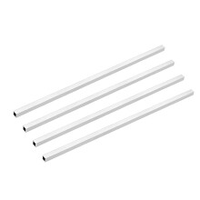 6063 Aluminum Square Tube, 8mmx8mmx1mm Wall Thickness 300mm Length Seamless Straight Pipe Tubing 4 Pcs