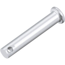 Single Hole Clevis Pins - 8mm X 45mm Flat Head Zinc-Plating Solid Steel Link Hinge Pin 20Pcs