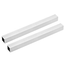 6063 Aluminum Square Tube, 25mmx25mmx2mm Wall Thickness 300mm Length Seamless Straight Pipe Tubing 2 Pcs