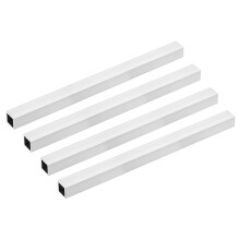 6063 Aluminum Square Tube, 20mmx20mmx1.2mm Wall Thickness 300mm Length Seamless Straight Pipe Tubing 4 Pcs
