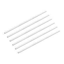 6063 Aluminum Square Tube, 6mmx6mmx1mm Wall Thickness 300mm Length Seamless Straight Pipe Tubing 6 Pcs