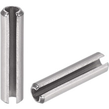 Slotted Spring Pin - M5 x 50mm 304 Stainless Steel Split Spring Roll Dowel Pins Plain Finish 10Pcs