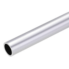 6063 Aluminum Round Tube, 25mm OD 20mm Inner Dia 300mm Length Seamless Straight Tubing