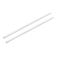 6063 Aluminum Square Tube, 6mmx6mmx1mm Wall Thickness 300mm Length Seamless Straight Pipe Tubing 2 Pcs