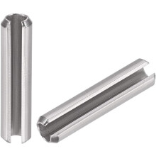 Slotted Spring Pin - M4 x 25mm 304 Stainless Steel Split Spring Roll Dowel Pins Plain Finish 50Pcs