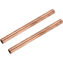 Copper Round Tube, 16mm OD 1mm Wall Thickness 200mm Length Straight Pipe Tubing 2 Pcs