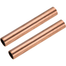 Copper Round Tube, 15mm OD 1mm Wall Thickness 100mm Length Straight Pipe Tubing 2 Pcs