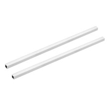 6063 Aluminum Square Tube, 10mmx10mmx1mm Wall Thickness 300mm Length Seamless Straight Pipe Tubing 2 Pcs