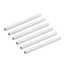 6063 Aluminum Square Tube, 12mmx12mmx1mm Wall Thickness 200mm Length Seamless Straight Pipe Tubing 6 Pcs