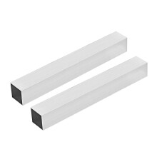 6063 Aluminum Square Tube, 38mmx38mmx1mm Wall Thickness 300mm Length Seamless Straight Pipe Tubing 2 Pcs