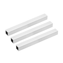 6063 Aluminum Square Tube, 20mmx20mmx2mm Wall Thickness 200mm Length Seamless Straight Pipe Tubing 3 Pcs