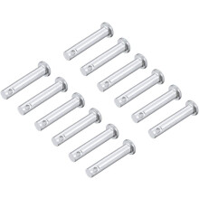Single Hole Clevis Pins - 6mm X 25mm Flat Head Zinc-Plating Solid Steel Link Hinge Pin 12Pcs