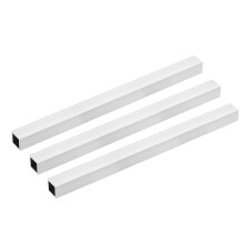 6063 Aluminum Square Tube, 20mmx20mmx1.5mm Wall Thickness 300mm Length Seamless Straight Pipe Tubing 3 Pcs