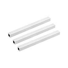 6063 Aluminum Square Tube, 15mmx15mmx1mm Wall Thickness 200mm Length Seamless Straight Pipe Tubing 3 Pcs