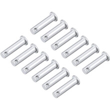 Single Hole Clevis Pins - 8mm X 30mm Flat Head Zinc-Plating Solid Steel Link Hinge Pin 12Pcs
