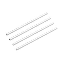 6063 Aluminum Square Tube, 6mmx6mmx1mm Wall Thickness 200mm Length Seamless Straight Pipe Tubing 4 Pcs