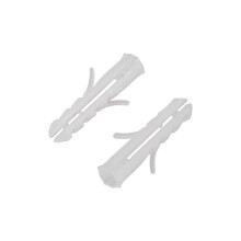 5x25mm Plastic Expansion Tube Bolts Column Frame Fixings White 100pcs