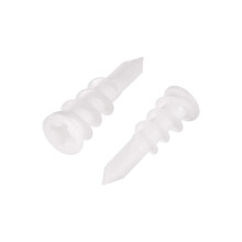 10x32mm Plastic Expansion Tube Drywall Wall Fixing White 50pcs