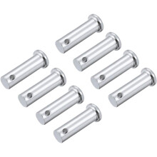 Single Hole Clevis Pins - 10mm X 30mm Flat Head Zinc-Plating Solid Steel Link Hinge Pin 8Pcs