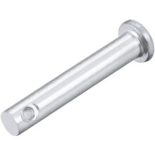 Single Hole Clevis Pins - 6mm X 35mm Flat Head Zinc-Plating Solid Steel Link Hinge Pin 30Pcs