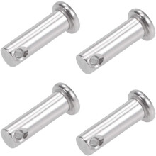 Single Hole Clevis Pins - 8mm X 25mm Flat Head 304 Stainless Steel Link Hinge Pin 4Pcs