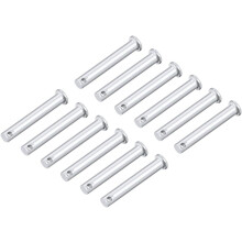 Single Hole Clevis Pins - 8mm X 60mm Flat Head Zinc-Plating Solid Steel Link Hinge Pin 12Pcs