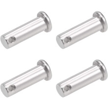 Single Hole Clevis Pins - 10mm X 30mm Flat Head 304 Stainless Steel Link Hinge Pin 4Pcs
