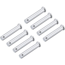 Single Hole Clevis Pins - 10mm X 55mm Flat Head Zinc-Plating Solid Steel Link Hinge Pin 8Pcs