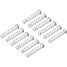Single Hole Clevis Pins - 6mm X 40mm Flat Head Zinc-Plating Solid Steel Link Hinge Pin 12Pcs