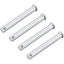 Single Hole Clevis Pins - 10mm X 80mm Flat Head Zinc-Plating Solid Steel Link Hinge Pin 4Pcs