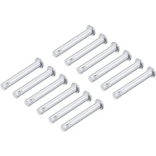 Single Hole Clevis Pins - 6mm X 45mm Flat Head Zinc-Plating Solid Steel Link Hinge Pin 12Pcs