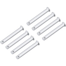 Single Hole Clevis Pins - 8mm X 80mm Flat Head Zinc-Plating Solid Steel Link Hinge Pin 8Pcs